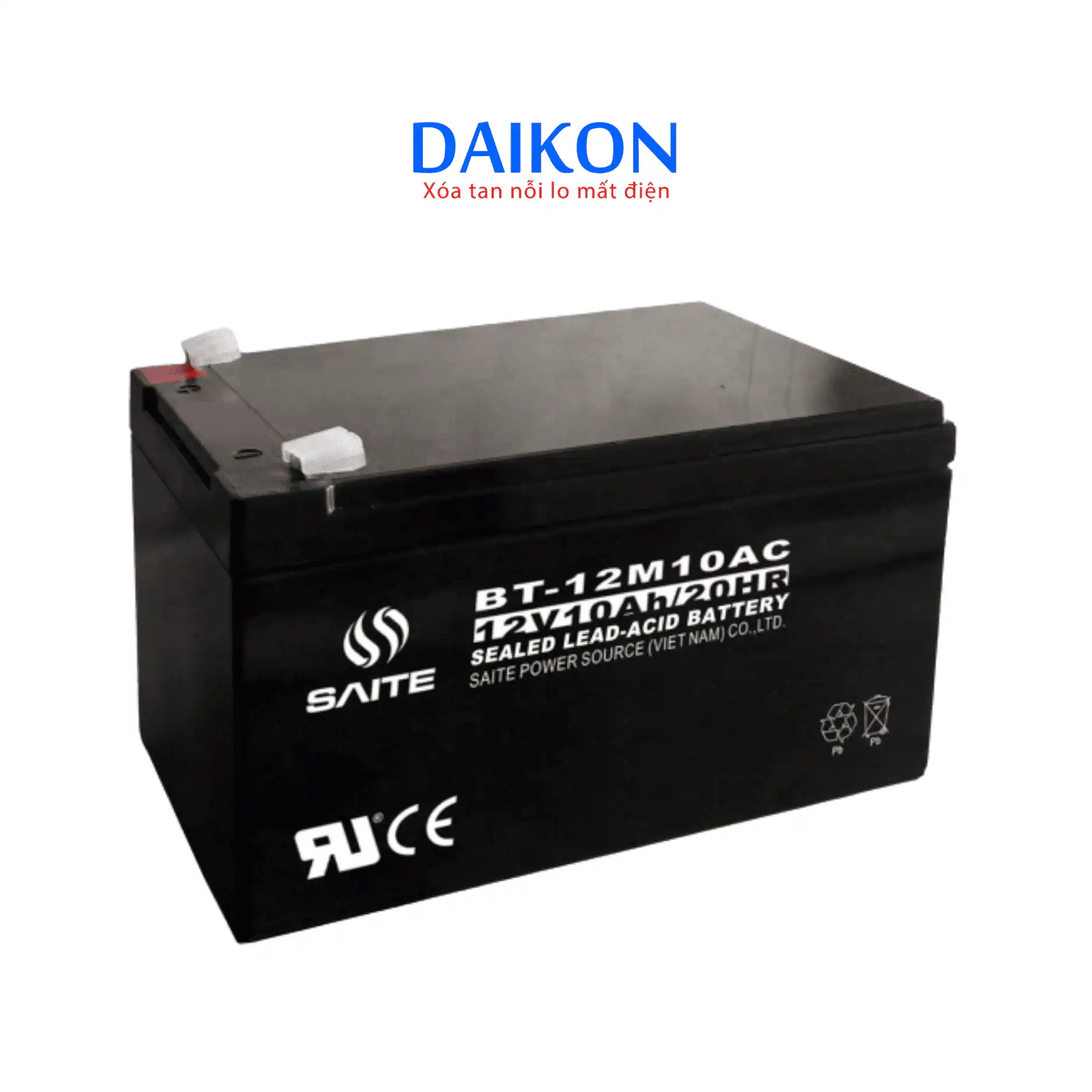 Acquy 12V10Ah SAITE VRLA AGM Battery BT-12M10AC