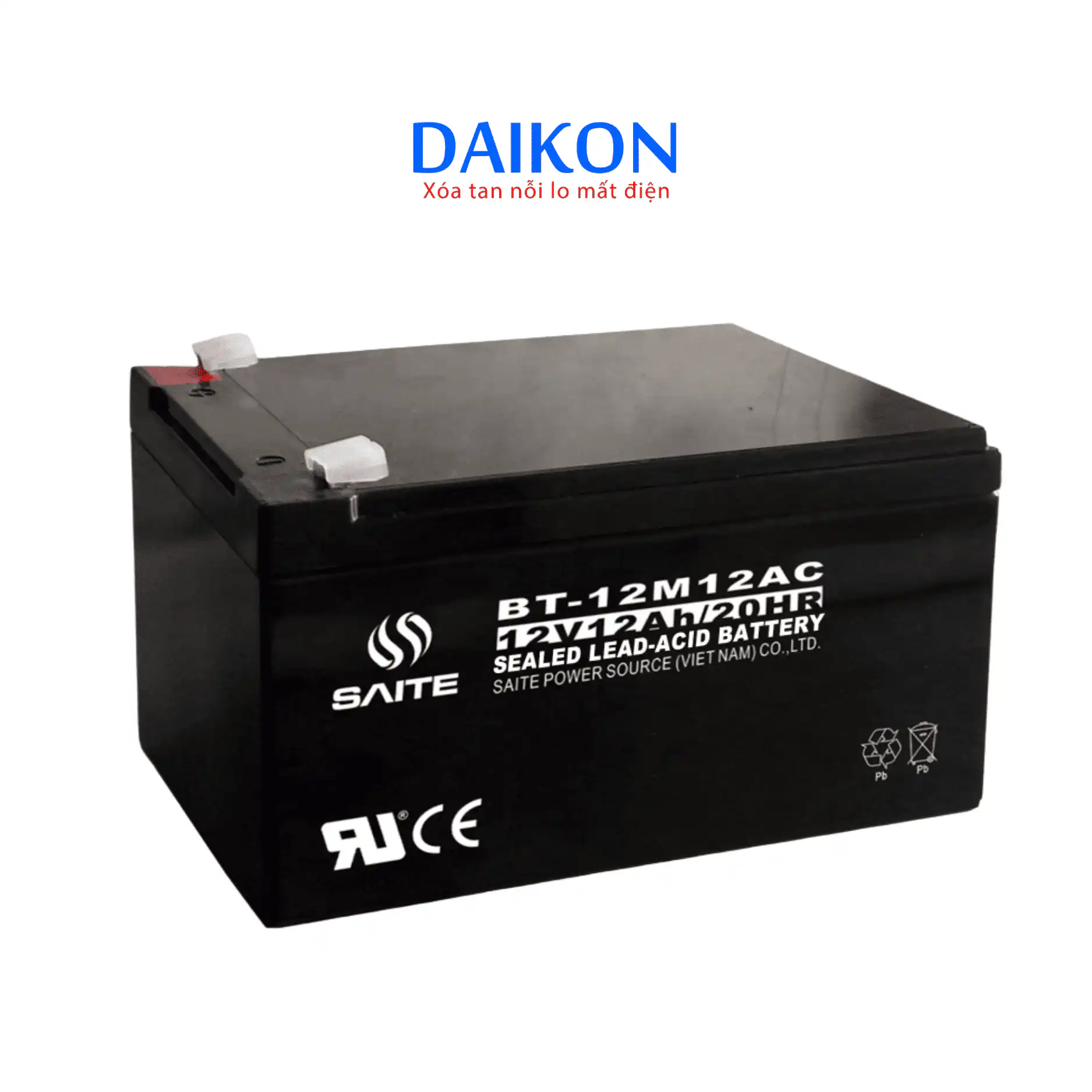 Acquy 12V12Ah SAITE VRLA AGM Battery BT-12M12AC