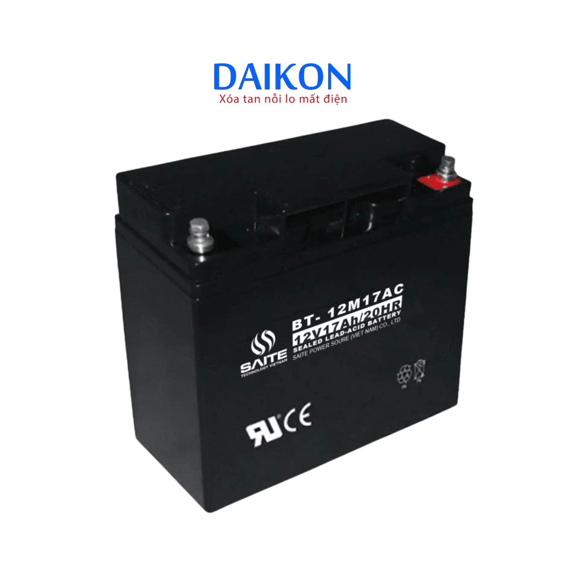 Acquy 12V17Ah SAITE VRLA AGM Battery BT-12M17AC