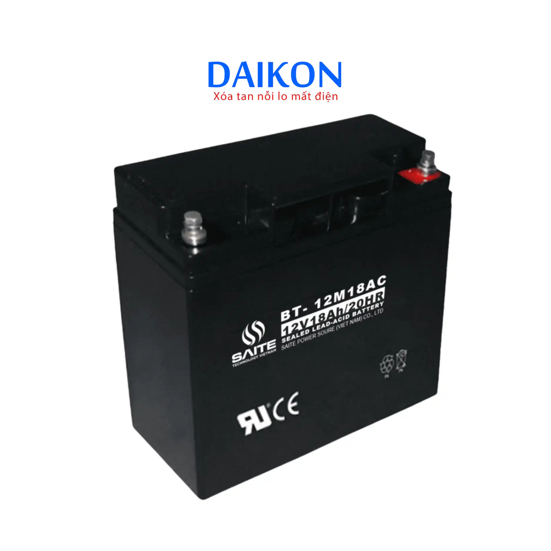 Acquy 12V18Ah SAITE VRLA AGM Battery BT-12M18AC