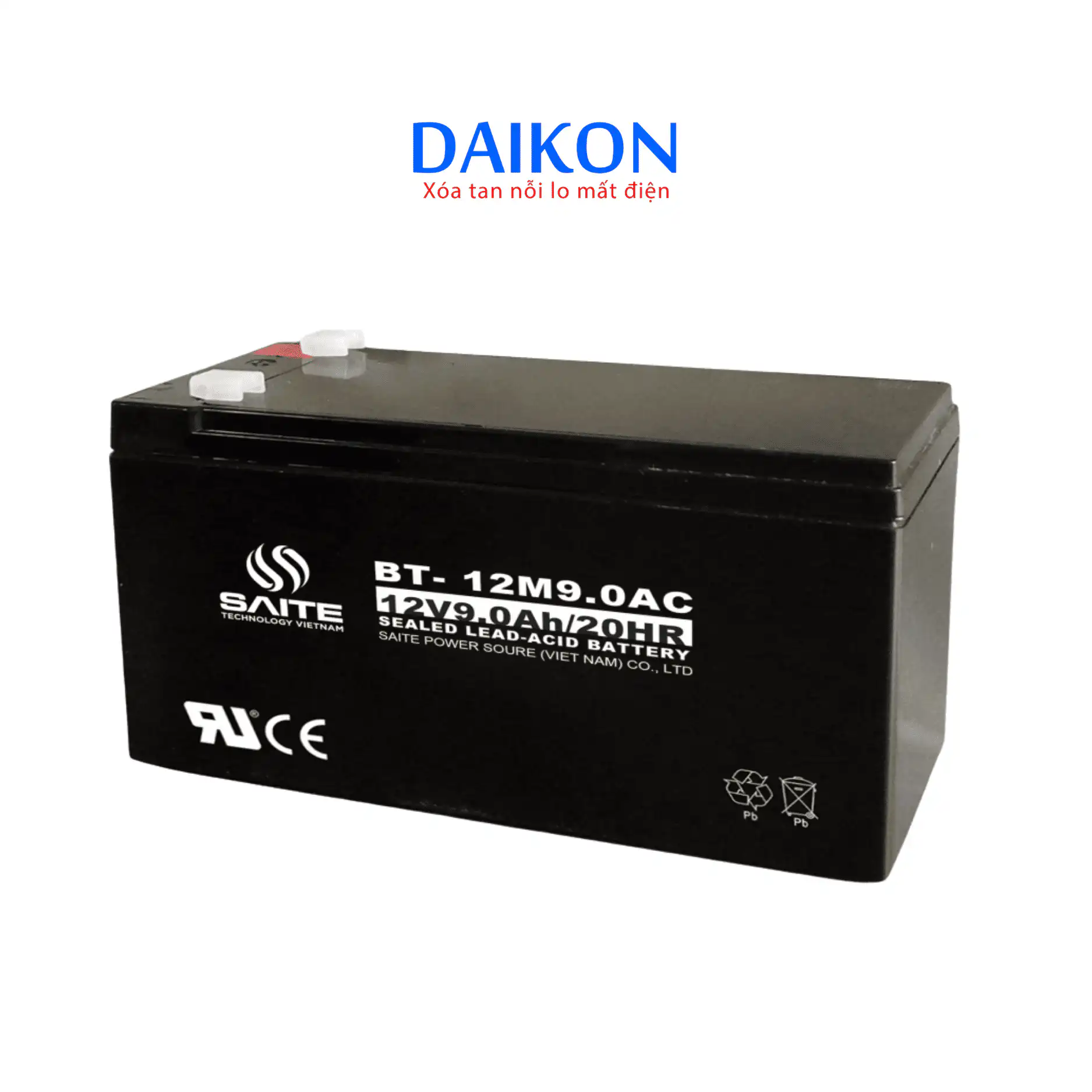 Acquy 12V9Ah SAITE VRLA AGM Battery BT-12M9.0AC